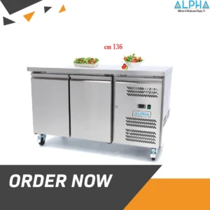 SS two door counter chiller | Table top chiller, 2 Door Counter Chiller GN2100TN, GASTRONOMY REFRIGERATED COUNTERS  ,GN2100TN, UNDER COUNTER CHILLER 2 DOOR