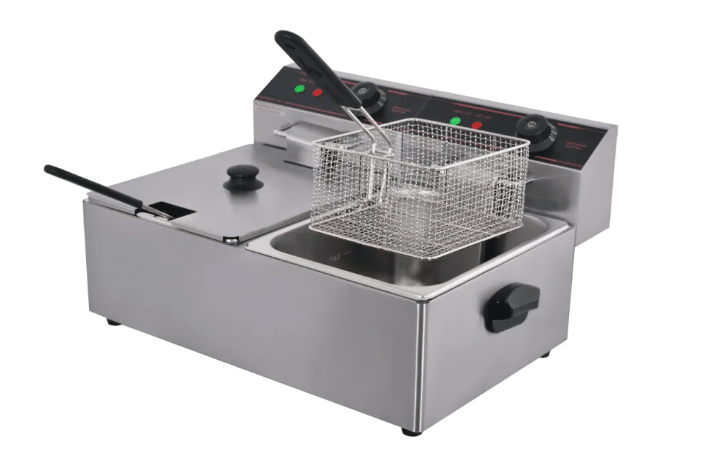 Electric Fryer Machine 6+6 • Alpha Kitchens & Restaurant Equipment Tr.