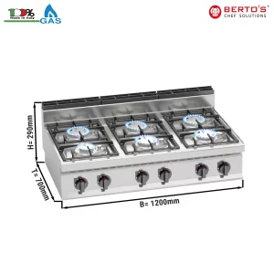 Gas stove 6 burner 70