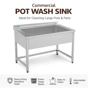 Ss Pot Wash Sink 120cm, Stainless steel Pot Wash Sink Bowl 