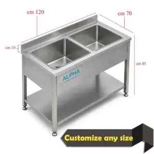 Stainless Steel Double Bowl Sink