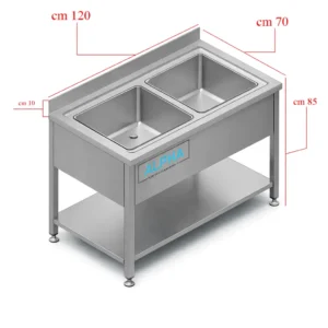 Stainless Steel Double Bowl Sink