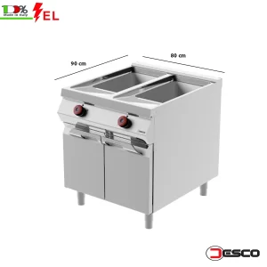 Electric fryer on cabinet 90