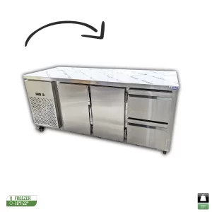 Counter Freezer 2 Doors and 2 Drawers