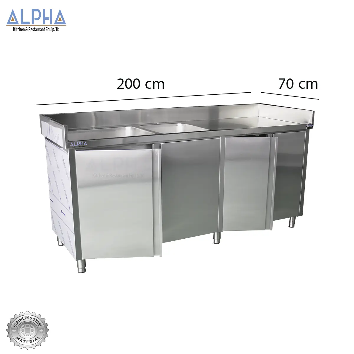 Metal Kitchen Sink Base Cabinet Restaurant Kitchen Cabinet with