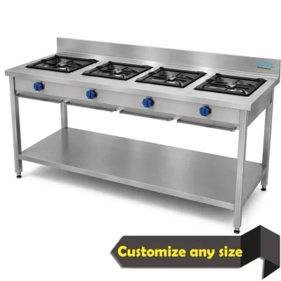 Heavy-Duty 4-Burner Gas Cooking Range