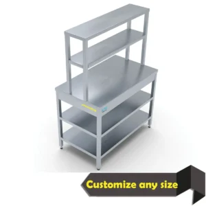 Stainless Steel Work Table with 2 Shelves