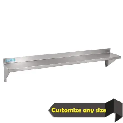 Stainless steel wall shelf