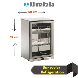1 Door Back Bar Cooler stainless steel finish