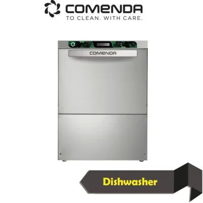 Comenda EF36M undercounter dishwasher for compact commercial kitchen dishwashing with 50 x 50 cm baskets.