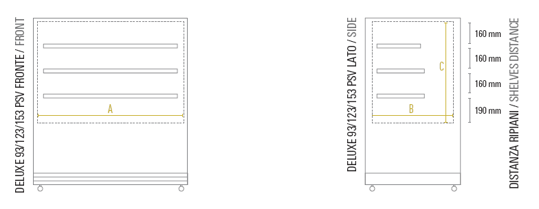 Glass Display Cake Chiller 120cm, 3-layer refrigerated dessert display for bakery