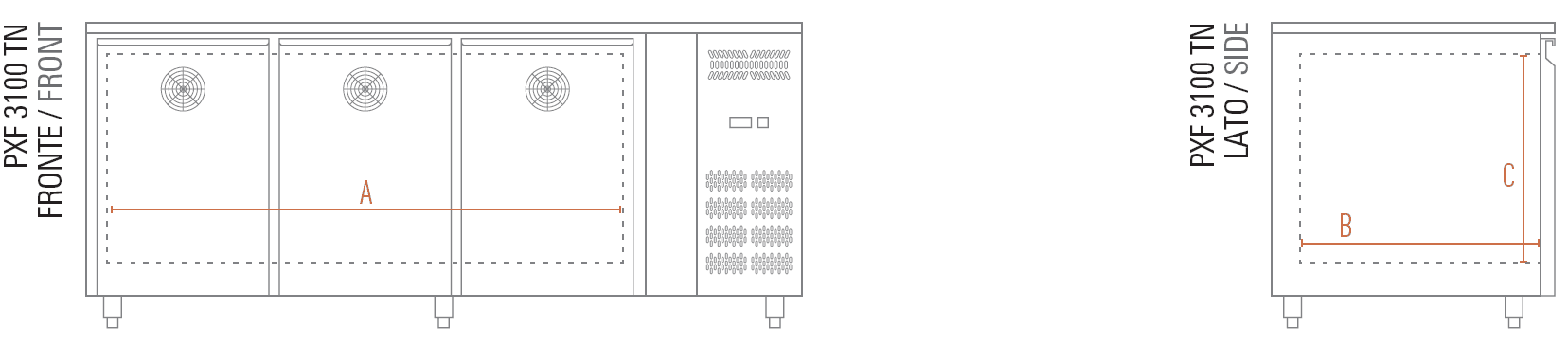 Pastry Refrigerated Table PXF3100TN , refrigerated pastry table , refrigerated workbench for bakery ,