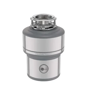InSinkErator Evolution 200 food waste disposer front view ,Evolution 200 disposer installed under kitchen sink InSinkErator Evolution 200 specifications and dimensions , Evolution 200 disposer top mount and sink flange
