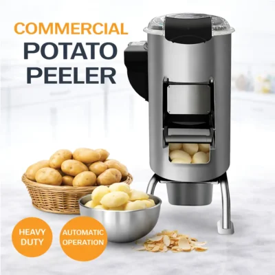 PPF-18 floor-standing stainless steel potato peeling machine with 18 kg batch capacity for commercial kitchens.