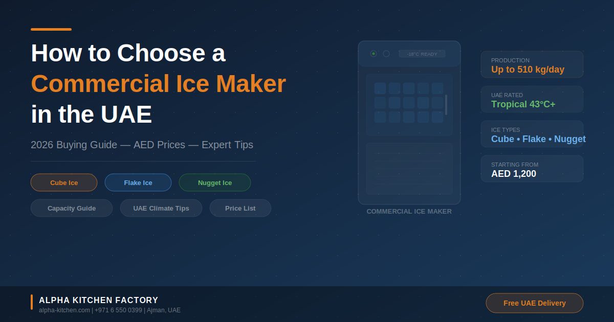 How to Choose a Commercial Ice Maker Machine in UAE [2026 Buying Guide]