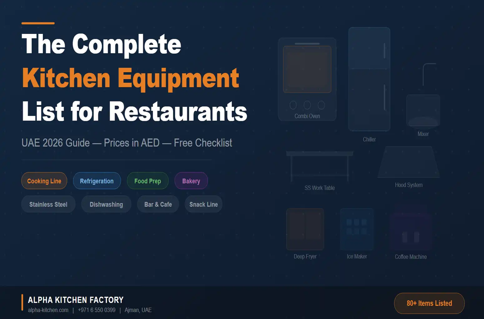 The Complete Kitchen Equipment List for Every Restaurant in the UAE [2026 Guide]