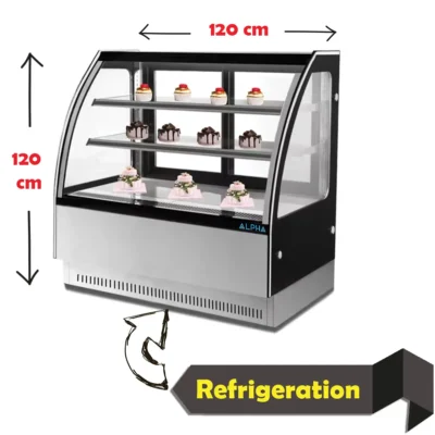 refrigerated cake showcase 120cm commercial cake display chiller
