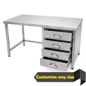 Commercial Stainless Steel Worktable with Drawers
