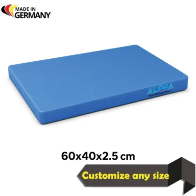 blue PE cutting board 60x40x2.5 cm, blue chopping board UAE, PE 500 cutting board, seafood preparation cutting board, fish cutting board, commercial kitchen cutting board