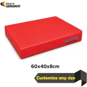 red PE cutting board 60x40x8 cm, red chopping board UAE and Saudi Arabia , PE 500 cutting board, meat preparation cutting board, butcher shop chopping board, commercial kitchen cutting board