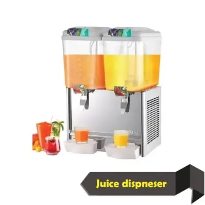 RBK917-212 dual refrigerated juice dispenser with 36-litre capacity for commercial buffet service.